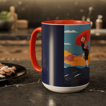 Beachside Promenade Colorful Mugs – Chic Summer Stroll & Coastal Glamour