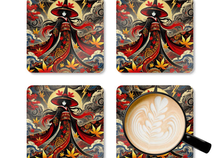 Kabuki Witch Corkwood Coaster Set