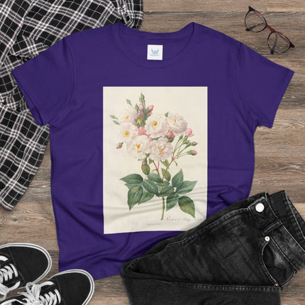 Rosa Noisettiana by Pierre Joseph Redouté Women's Midweight Cotton Tee