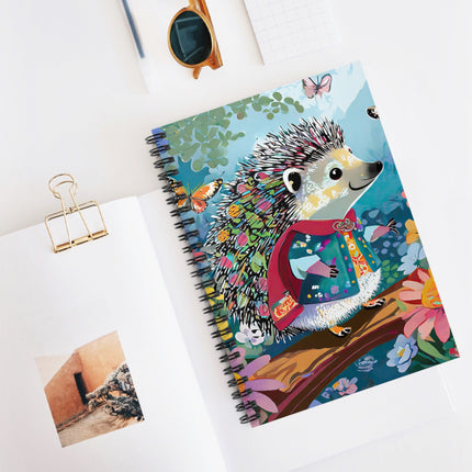 Cute Hedgehog Spiral Notebook - Ruled Line