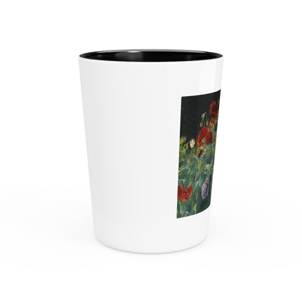 Poppies (A Study of Poppies for Carnation, Lily, Lily, Rose) by John Singer Sargent Ceramic Shot Glass