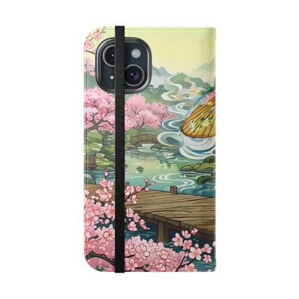 🌸🐱 Kimono Kitties Flip Case – Whimsical Elegance & Storybook Charm
