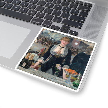 A Bar at the Folies-Bergère by Edouard Manet Kiss-Cut Stickers (4 Sizes)