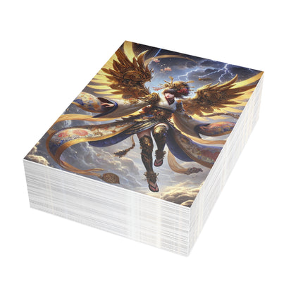 Valkyrie Descending Through Storm Postcards (envelopes included) - Bundles of 10, 30, 50 Pieces