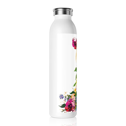 Blooming Splendor: A Floral Transformation Slim Water Bottle