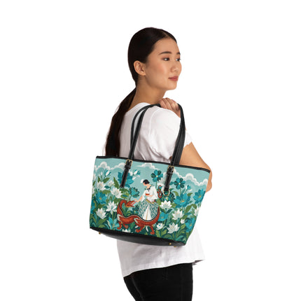 🐉🌿 The Dragon Keeper Shoulder Bag – Art Deco Floral Fantasy