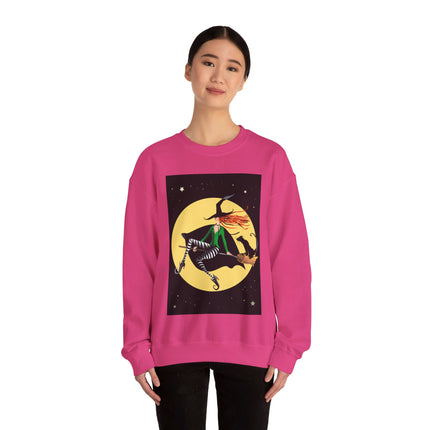 A Witch’s Moonlit Flight Unisex Heavy Blend™ Crewneck Sweatshirt