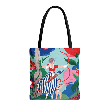 🏹🌺 The Lady Of The Enchanted Garden Archery Tote Bag – Art Deco Floral Adventure
