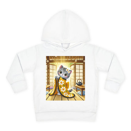Playful Kitten in the Tea Room Toddler Pullover Fleece Hoodie