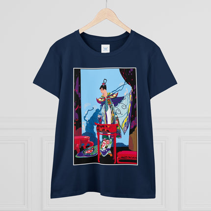 A Visual Journey by Umberto Brunelleschi Women's Midweight Cotton Tee