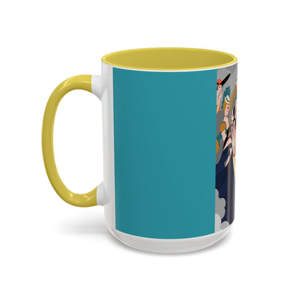Celestial Masquerade Colorful Mugs – Theatrical Elegance & Floating Whimsy