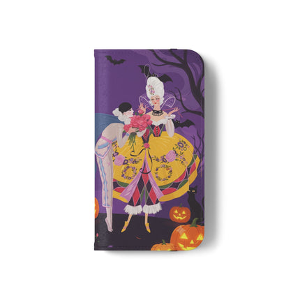 🎭🌹 The Harlequin Rose Masquerade Flip Case – Theatrical Halloween Romance