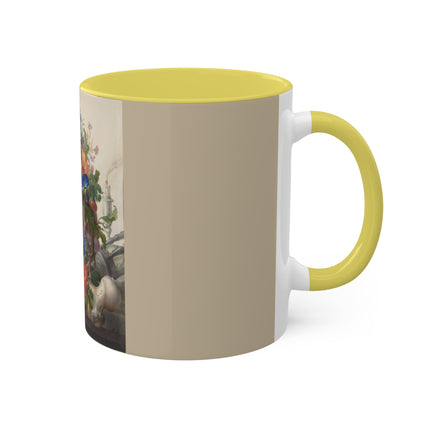 Vanitas Still Life by Herman Henstenburgh Colorful Mugs, 11oz