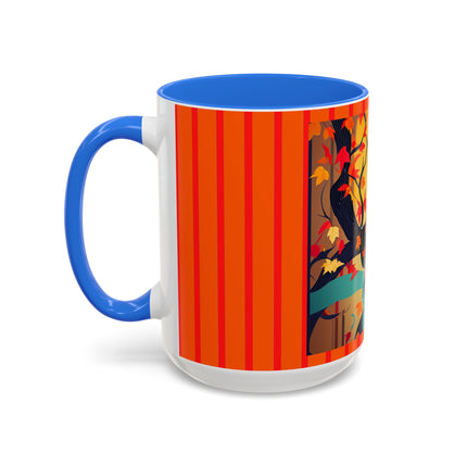 Black Cat in Kimono Colorful Mugs, 11oz