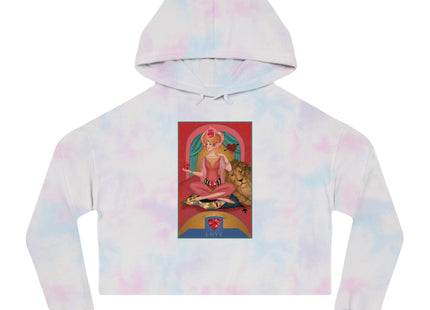 July & Ruby (from the Gem Series) by Sofia Chiostri Women’s Cropped Hooded Sweatshirt