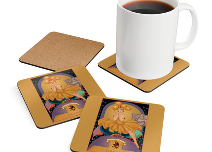 Scorpio Zodiac Design – November & Topaz by Sofia Chiostri | Corkwood Coaster Set