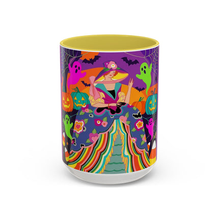 🌈👻 The Rainbow Ghost Masquerade Colorful Mug – Colorful Halloween Charm