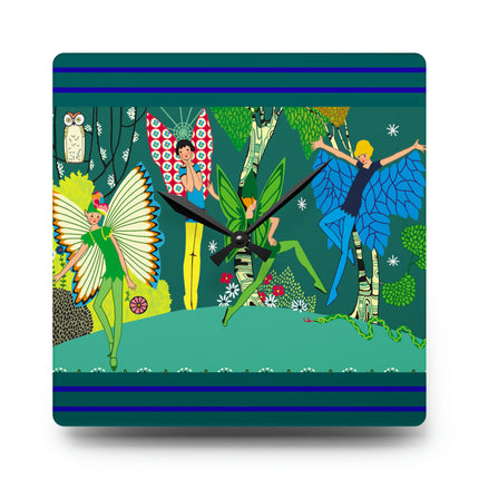 Enchanting Fairies of A Midsummer Night's Dream Acrylic Wall Clock