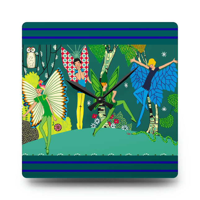 Enchanting Fairies of A Midsummer Night's Dream Acrylic Wall Clock