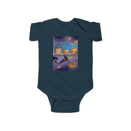 Whimsical Halloween Mischief Infant Fine Jersey Bodysuit