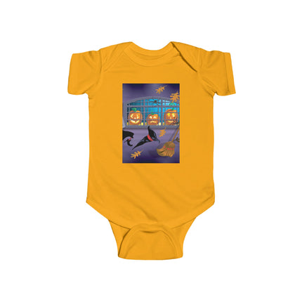 Whimsical Halloween Mischief Infant Fine Jersey Bodysuit