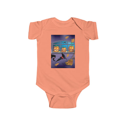 Whimsical Halloween Mischief Infant Fine Jersey Bodysuit