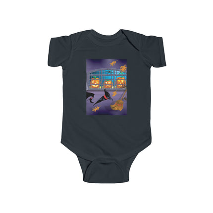 Whimsical Halloween Mischief Infant Fine Jersey Bodysuit