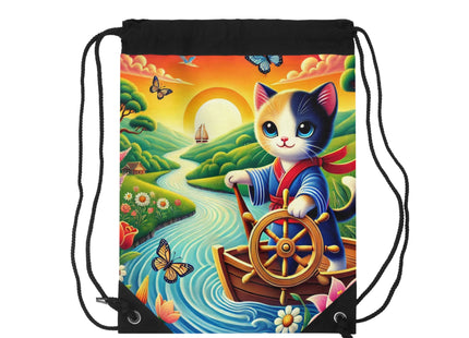 Sailor Kitten’s River Adventure Drawstring Bag