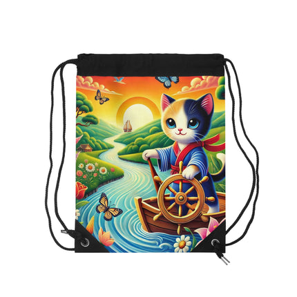 Sailor Kitten’s River Adventure Drawstring Bag