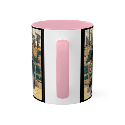 Japanese woman woodcut print by Kikukawa Eizan Colorful Mugs, 11oz