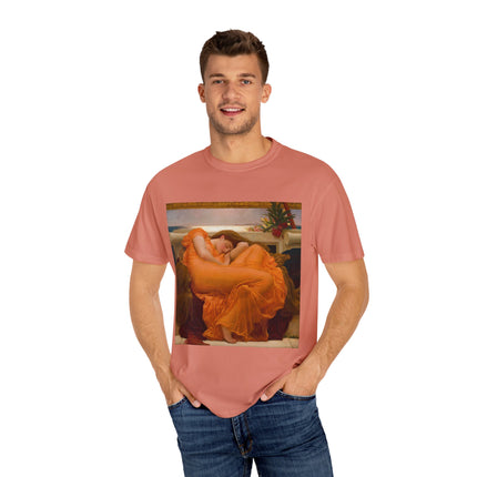 Flaming June by Frederic Leighton Unisex Garment-Dyed T-shirt