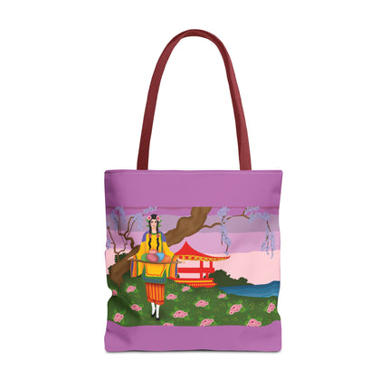 Elegance and Blooms: Vintage Glamour in Springtime Splendor Tote Bag (AOP)