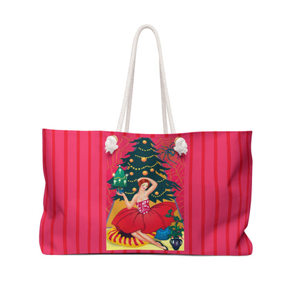 Art Deco Christmas Enchantment Weekender Bag