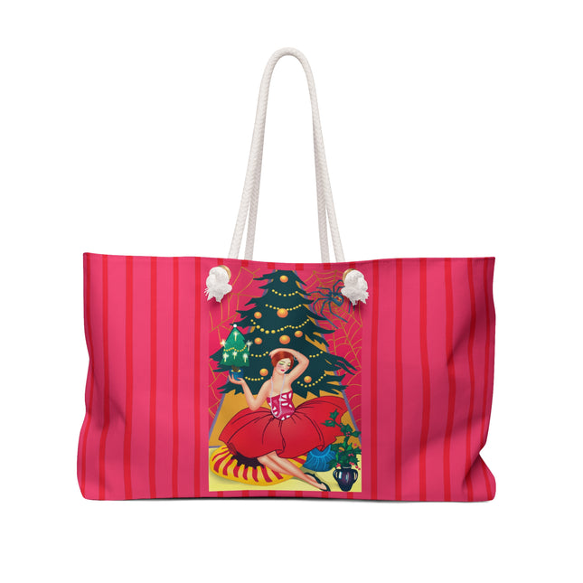 Art Deco Christmas Enchantment Weekender Bag