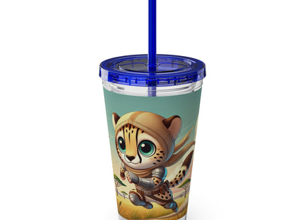 Swift Cheetah Sunsplash Tumbler with Straw, 16oz