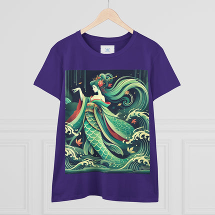 Mermaid Queen Rising from the Deep Cotton Tee