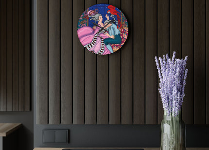 The Jealous Parrot by George Barbier Acrylic Wall Clock