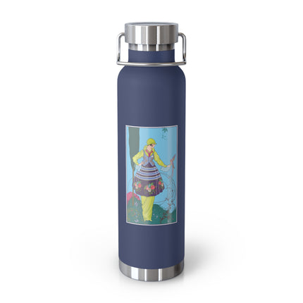 Exquisite Elegance by Umberto Brunelleschi Copper Vacuum Insulated Bottle, 22oz