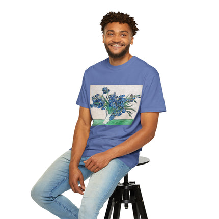 Irises by Vincent Van Gogh Unisex Garment-Dyed T-shirt