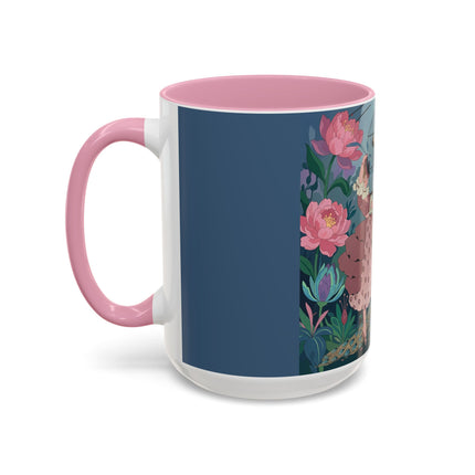 The Ladies And The Enchanted Macaw Colorful Mugs – Art Deco Botanical Elegance