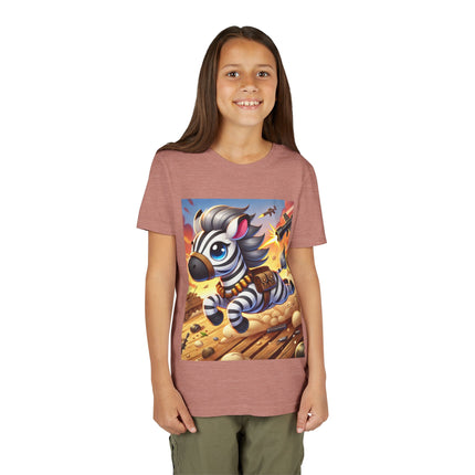 Zebra on the Run Youth Short Sleeve Tee