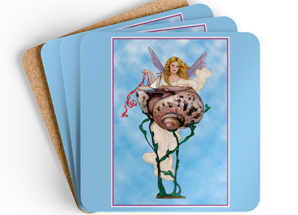 Enchanting Serenity Corkwood Coaster Set