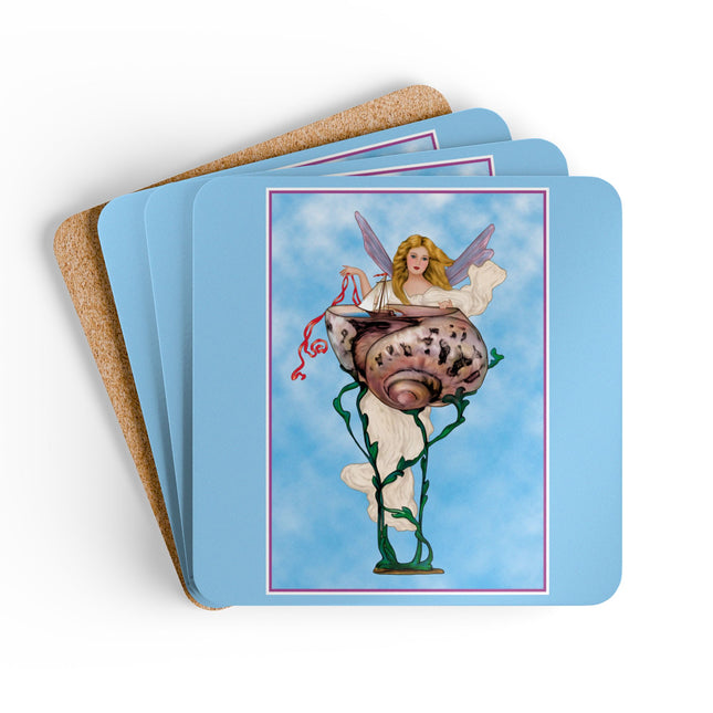 Enchanting Serenity Corkwood Coaster Set