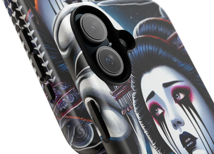Geisha’s Black Ink Tears Phone Cases