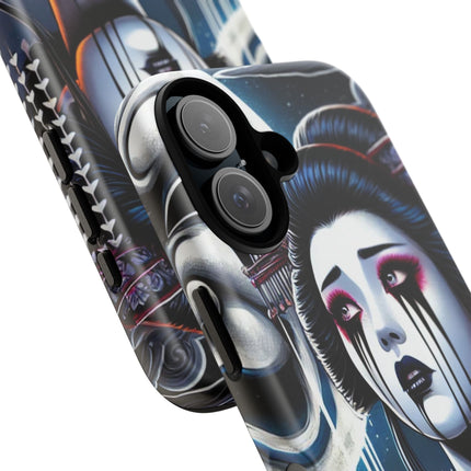 Geisha’s Black Ink Tears Phone Cases