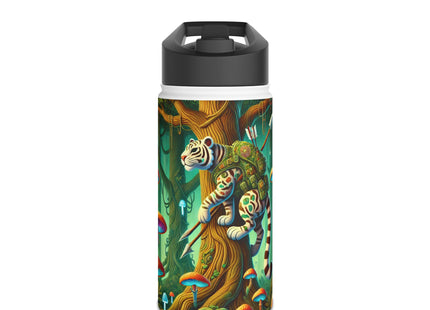 Silent Stripes Stainless Steel Water Bottle, Standard Lid