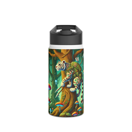 Silent Stripes Stainless Steel Water Bottle, Standard Lid