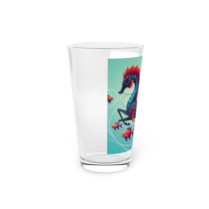 Mermaid & Sea Dragon Pint Glass – Ocean Guardian & Mythic Beauty