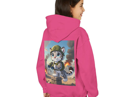 Snow Leopard Lookout Youth Heavy Blend Hooded Sweatshirt