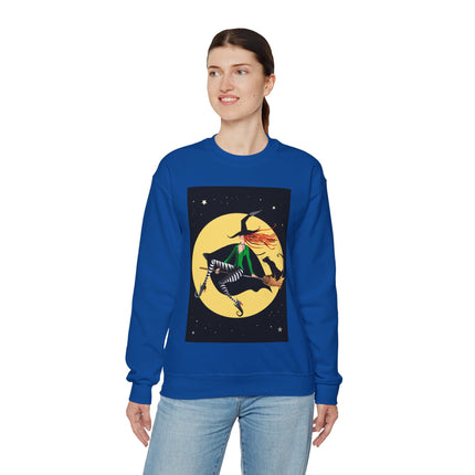 A Witch’s Moonlit Flight Unisex Heavy Blend™ Crewneck Sweatshirt